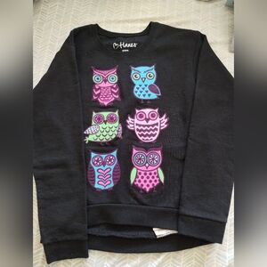 Black Sweatshirt with Colorful Owl Design
